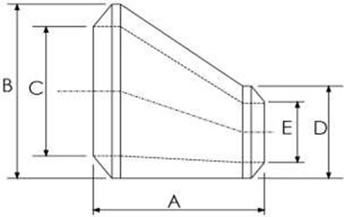 AISI 4130 Eccentric Reducer Dimensions